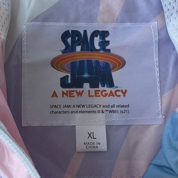 Members Only x Space Jam A New Legacy Windbreaker MWL160122-PNC Unisex XL - Picture 3 of 7